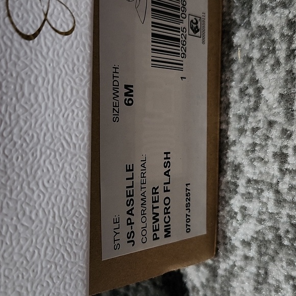 JESSICA SIMPSON PASELLE PEWTER MICRO FLASH METALLIC SILVER GLITTER PUMP STILETTO - Picture 7 of 14